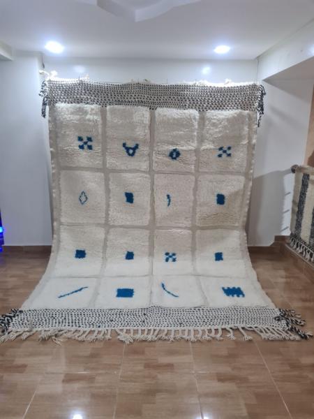 White Mirzah Marokkaans handgemaakt tapijt